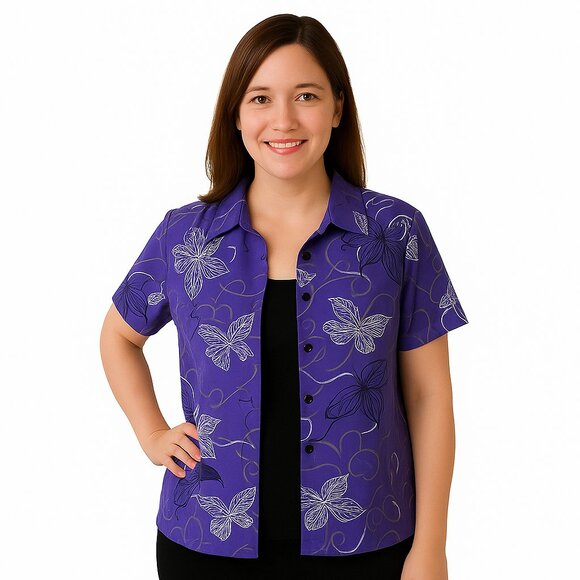 Coral Bay Purple Cami & Blouse - Picture 1 of 7